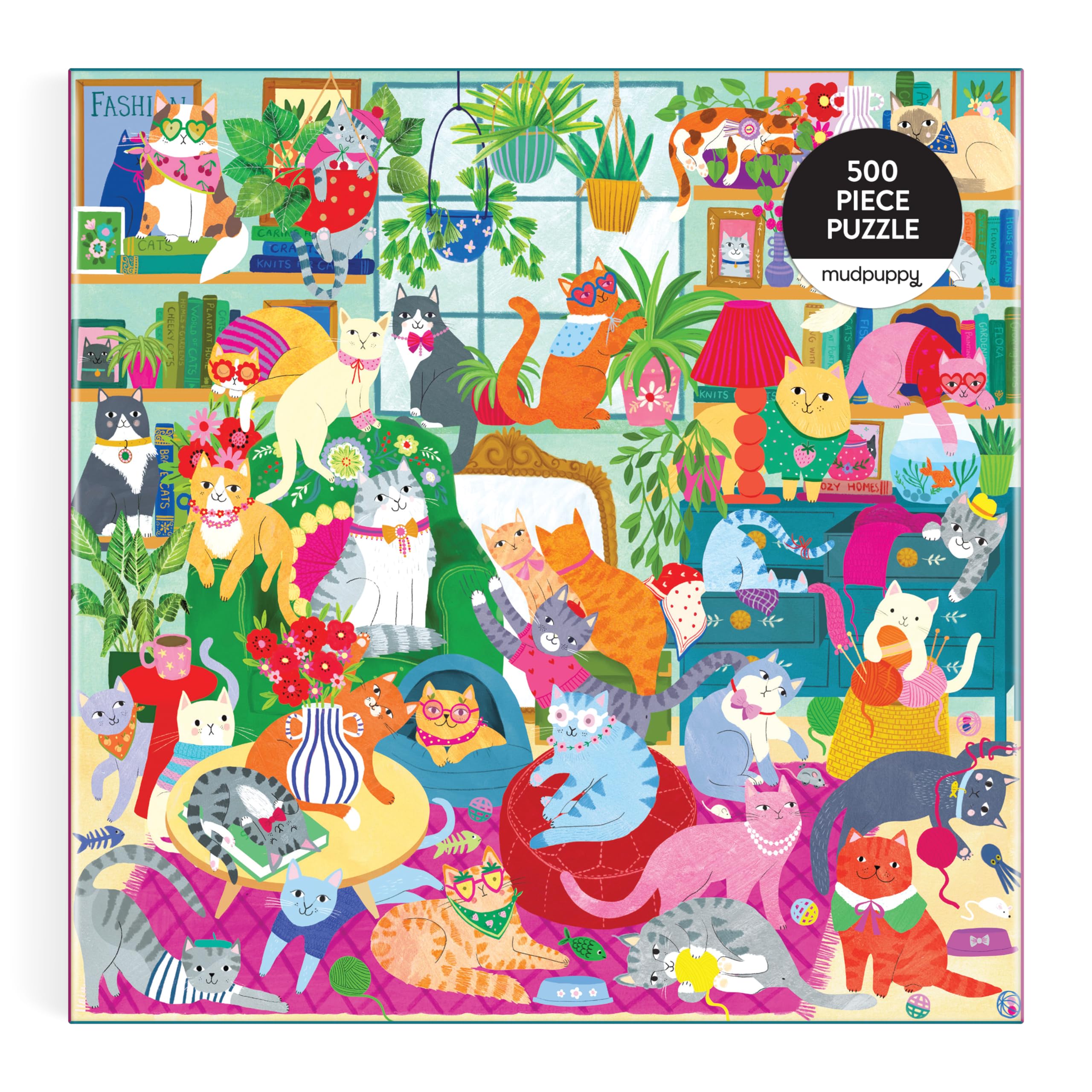 Amazon.com: Mudpuppy Caturday Afternoon – 500 Piece Family Puzzle